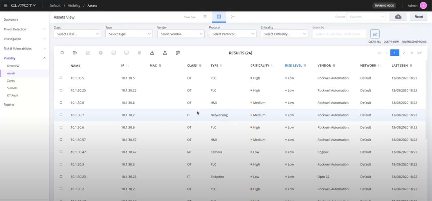 Claroty screenshot 3