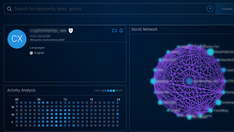 Cybersixgill Darkfeed Screenshot