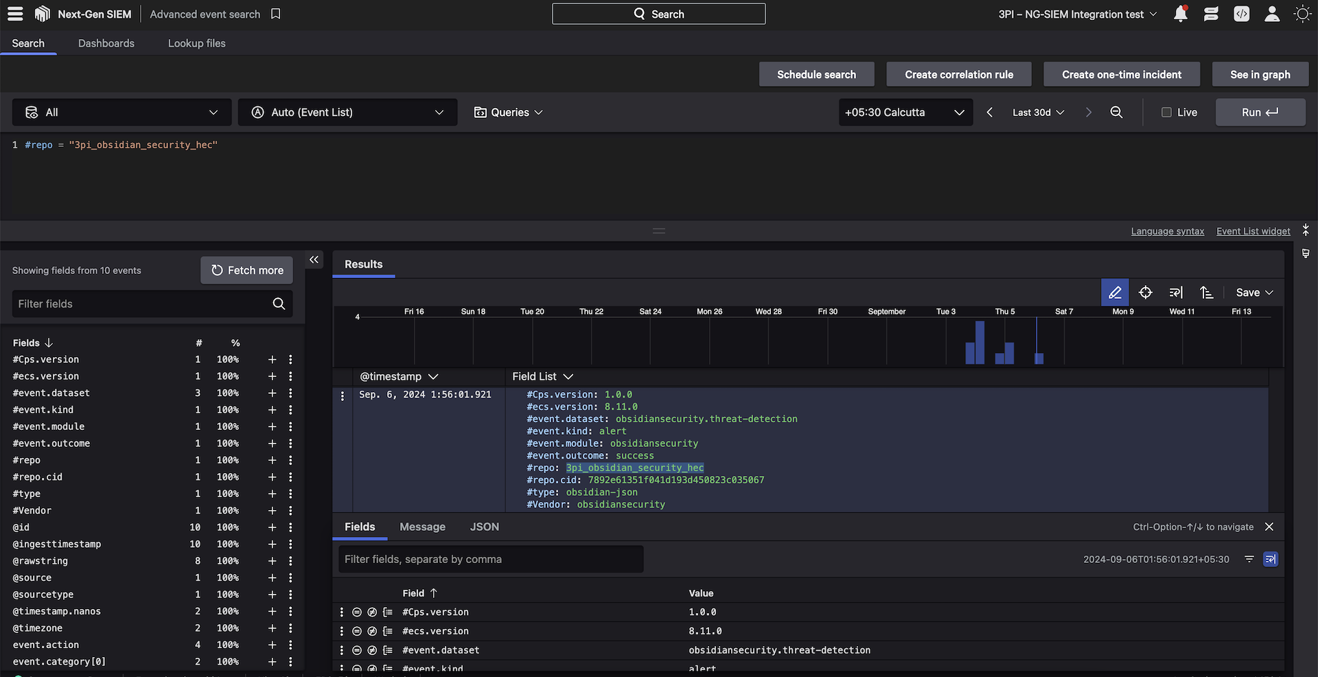 Obsidian Security Data connector