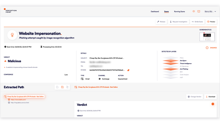 Perception Point X-Ray screenshot 1